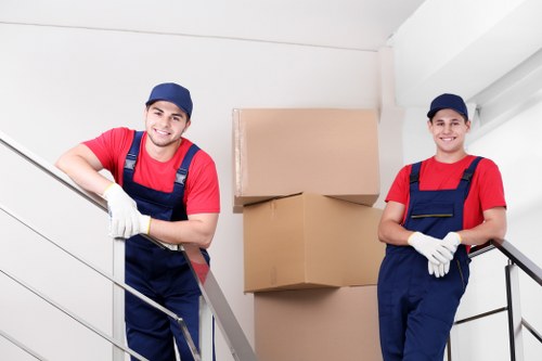 Man and van moving boxes during a Forestdale service