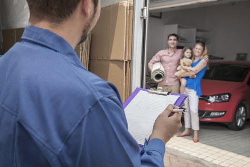 Man and van removals team preparing a local move in Forestdale