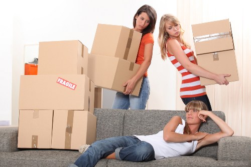 Loading furniture into a van for a Forestdale move