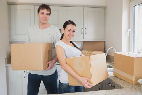 Careful furniture loading for a home removal service